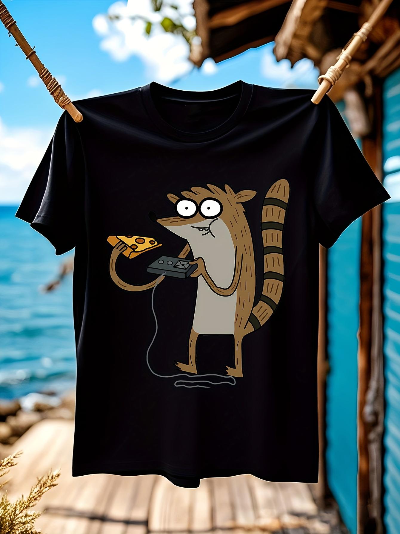 Funny Tshirt Funny Gaming Graphic Tshirt - Cute Raccoon w... S