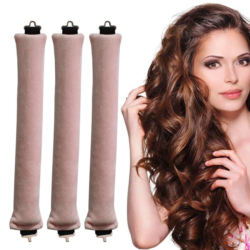 New Rubber Curling Hair Artifact 3 hooks No heat curling iron Big wave hair curling tool Sleeping curling iron