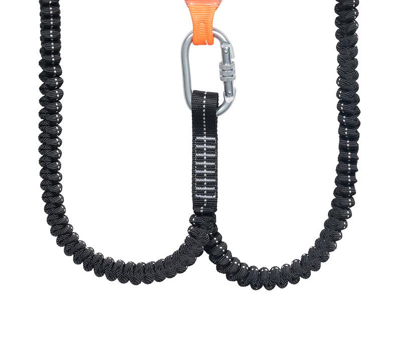 High-Altitude Safety Belt with Single/Double Hook Elastic Rope for Fall Protection