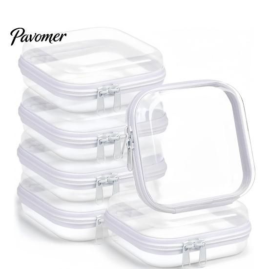 Electronics Cable Holder Hard Shell Storage Case, Portable Transparent Organizer Box, Travel Gadget Box Daily PET for Small And Jewelry Pill