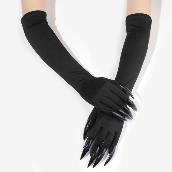 Halloween Gloves Long Section Ghost Claw Gloves Cosplay Gloves with Long Nails for Role-playing Costume Party Dress-up