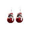 Cross-border New Christmas Hat Cat Earrings Flat Acrylic Christmas Ball Decoration Festive Kitten Necklace Jewelry