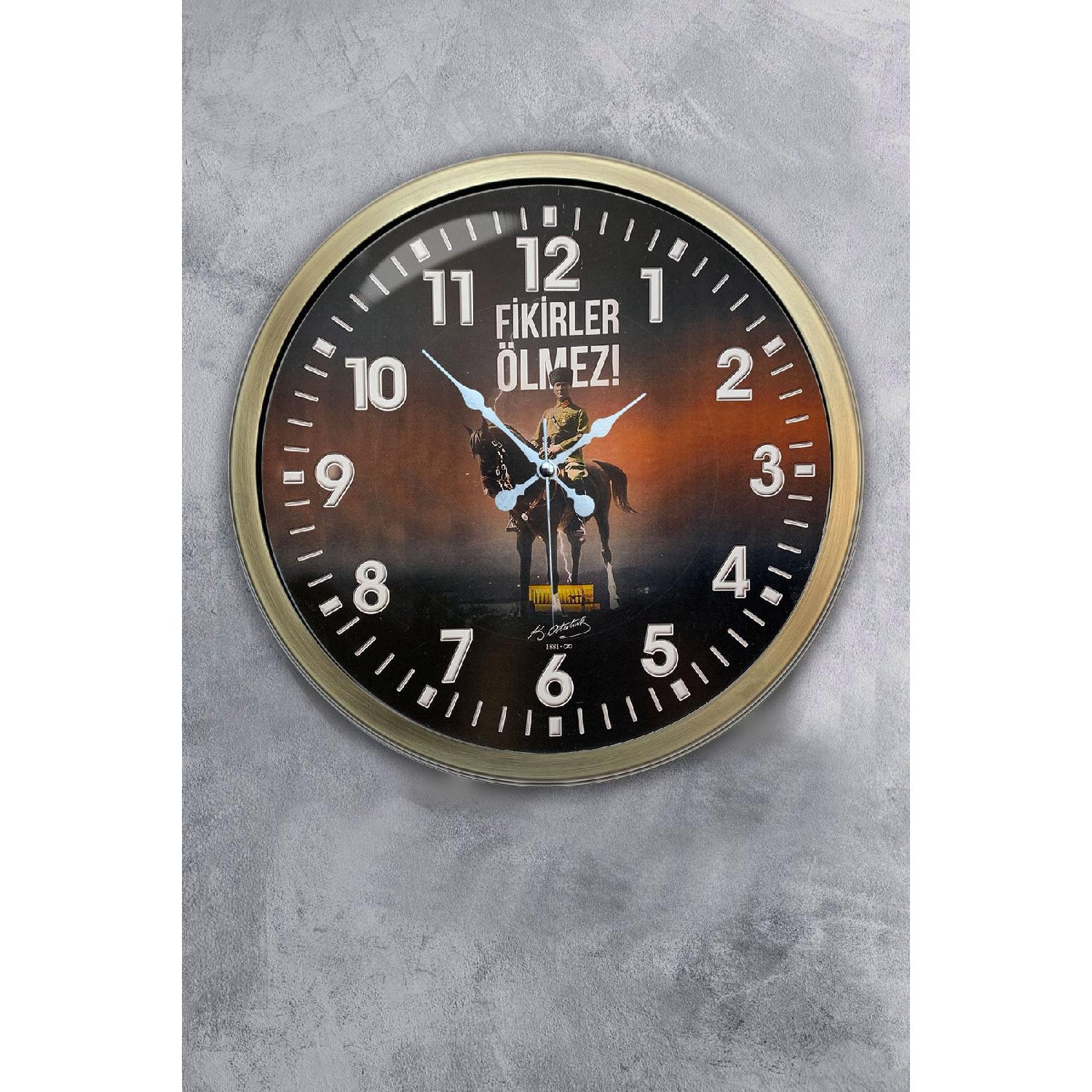 

40 см антикварный металлический Гази М. Кемаль Ататрк Настенные Часы чистый