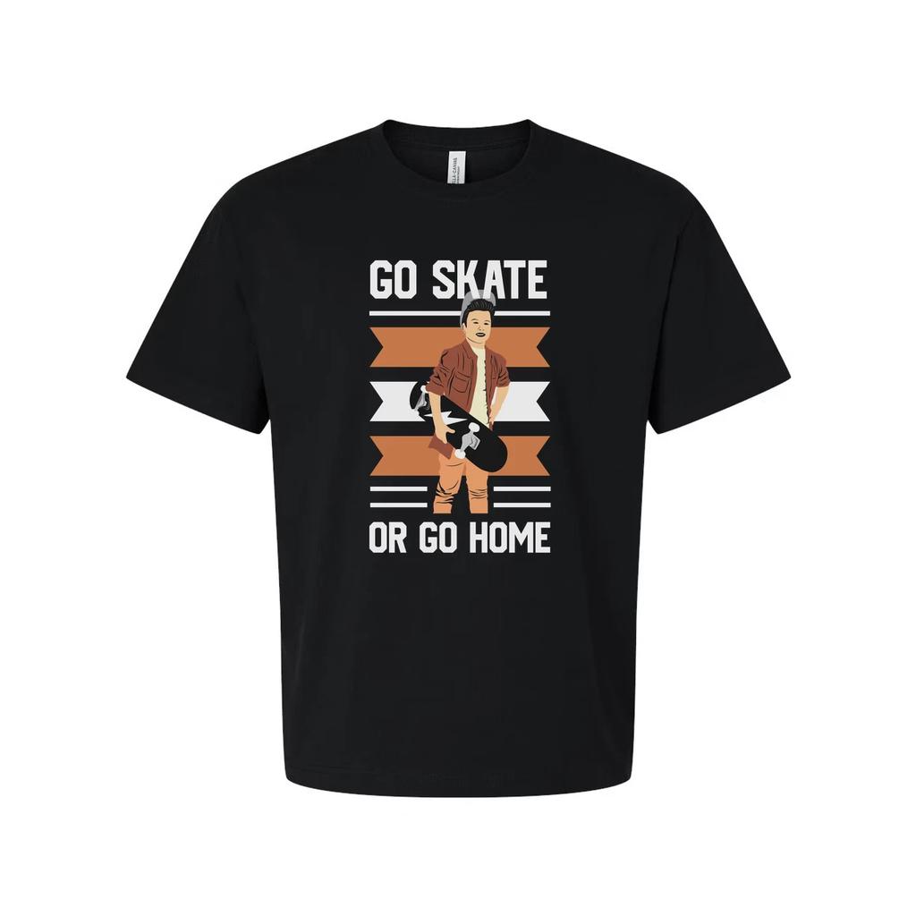 Go Skate Or Go Home Unisex Graphic T Shirt Featuring Skater Illustration For Str