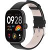 Leather Strap for Xiaomi Redmi Watch 4 / Xiaomi Smart Band 8 Pro / Xiaomi Smart Band 9 Pro, Black