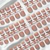 Французский маникюр Короткие Квадратные Накладные Ногти на Ноги 150 шт. 15 Смешанных Размеров Без Клея Накладные Ногти на Ноги для Путешествий Быстрое Преображение Ногтей