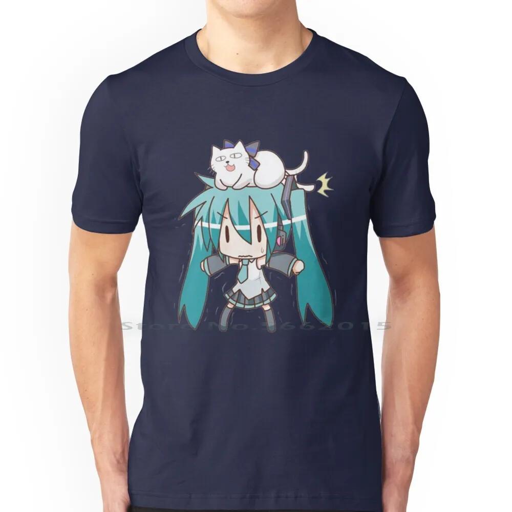 Miku T Shirt 100% Cotton Kawaii Manga Anime Girl Japanese Short Long Sleeve Tee Top