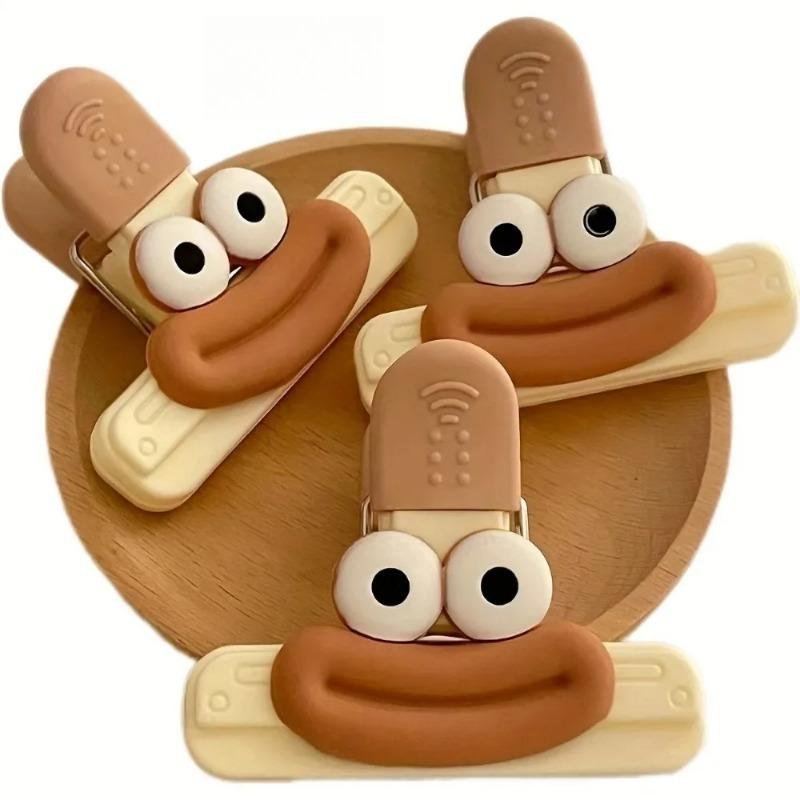 Creative Food Bag Clip Plastic Sealing Clip Kitchen Storage Tool Refrigerator Snack Bag Clip Decorative Small Clip for Home Use