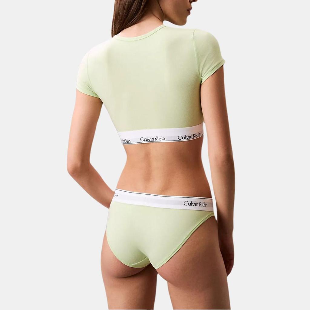 Calvin Klein T-shirt corta morbida a girocollo Stile comodo a maniche corte Reggiseno Intimo da donna QF7213-VOH