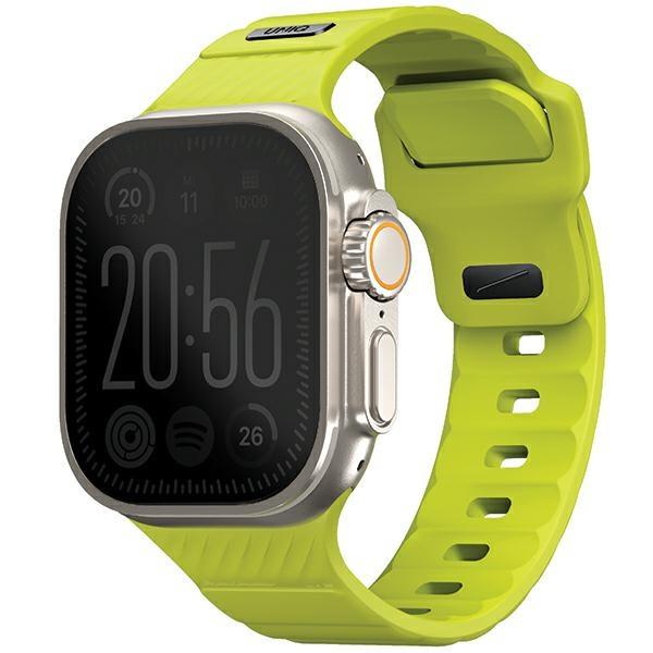 Uniq Pasek Stride Apple Watch Series1/2/3/4/5/6/7/8/9/Se/Se2/Ultra/Ultra 2 42/44/45/49Mm Fkm Rubber Strap Limonkowy/Lime Green