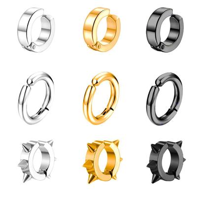 Runde Ohrclips aus Titanstahl für Damen und Herren – modisches, piercingfreies Accessoire