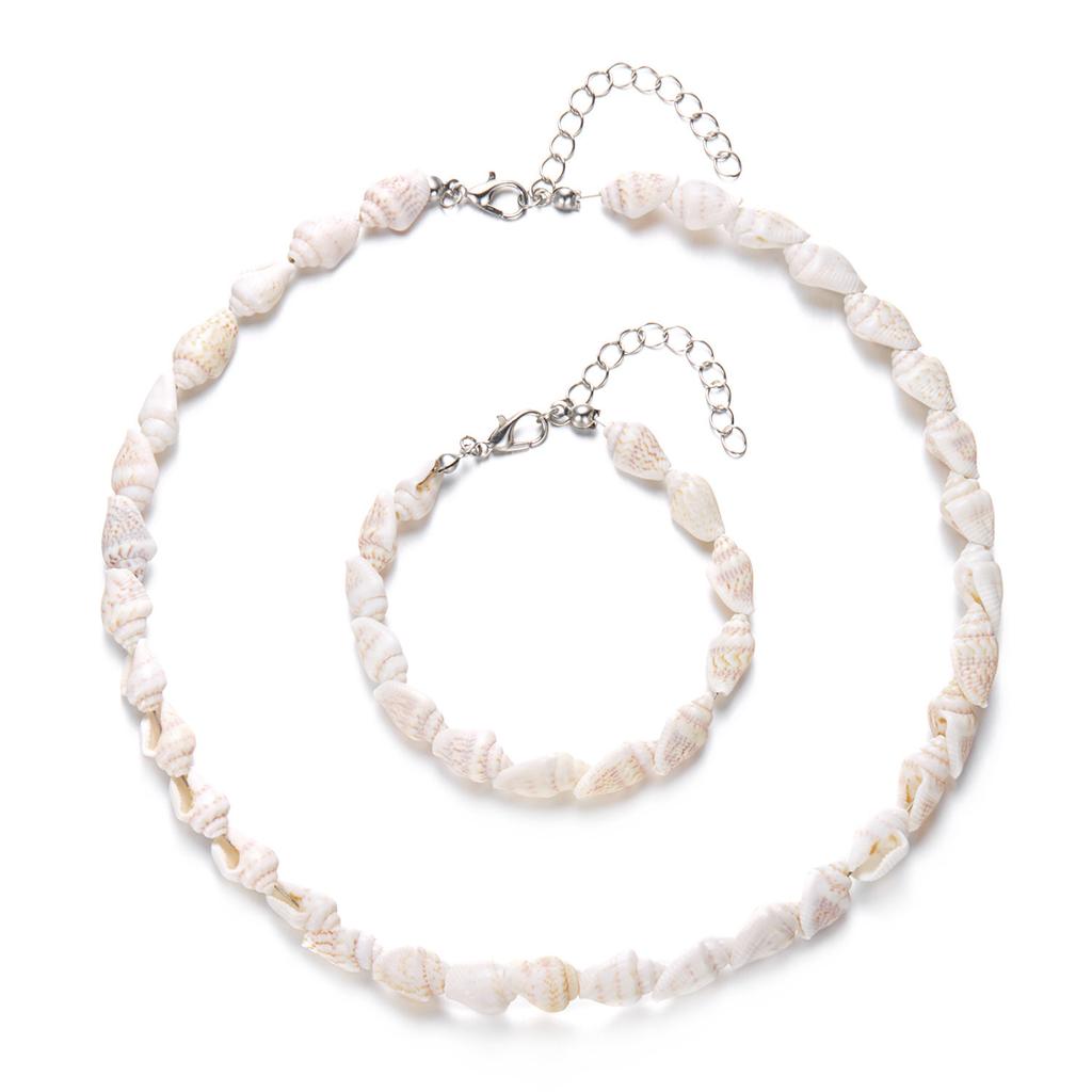 New Light Luxury High-end Starfish Pearl Earrings Necklace Bracelet Set Niche Retro Jewelry