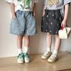 Children's Denim Shorts Embroidered Popcorn Casual Pants New Summer Baby Boy's Pants 80-150cm