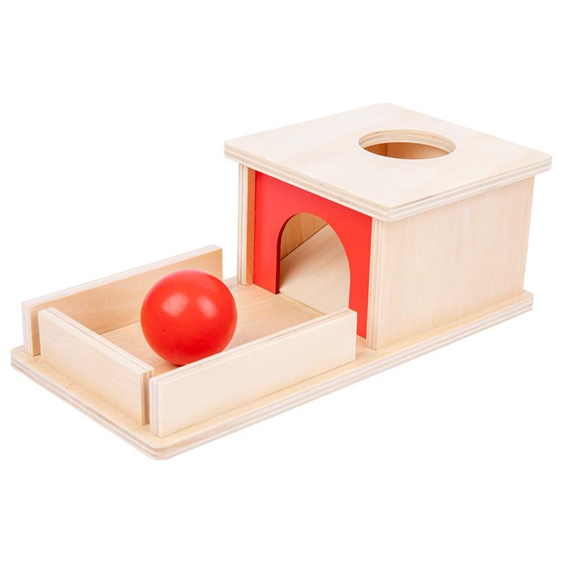 Montessori Holzmünz- und Ballbox Lernspielzeug für Kleinkinder (Alter 1-3)