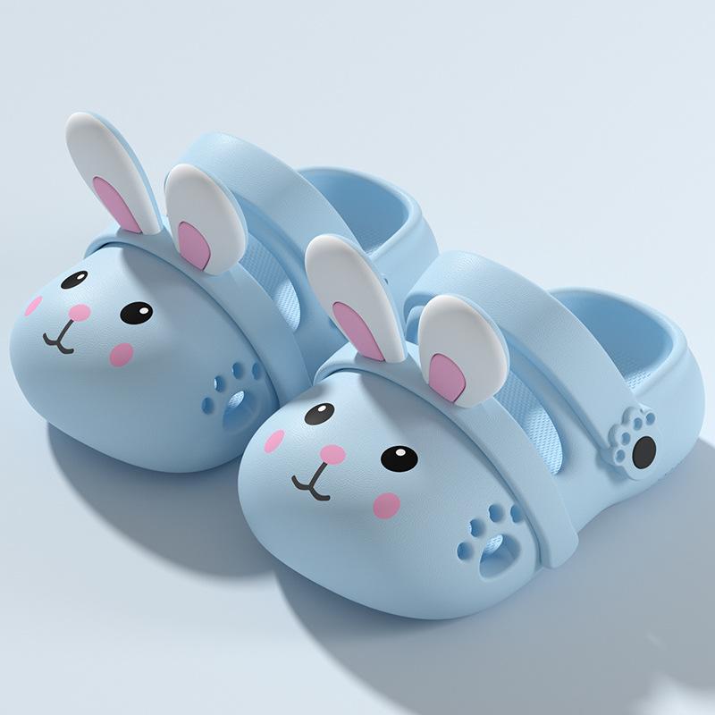 

Круті тапочки жіночі милі тапочки з кроликом голова мішка товста підошва дівоче серце пляжні сандалі 16cm