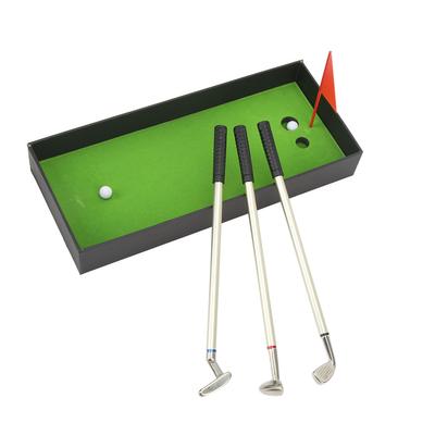 Golf Pen Gift Set Including Mini Golf Ballpoint Pen Flag Storage Box for Golfer Fans