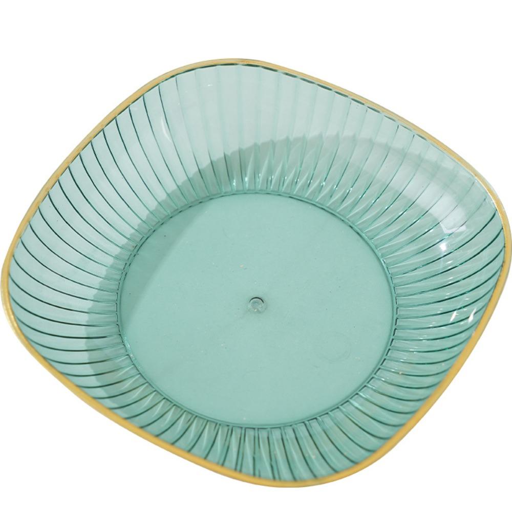PET Fruit Tray New with Storage Rack Transparent Candy Tray Round and Smooth Multifunctional Dried Fruit Plate Home