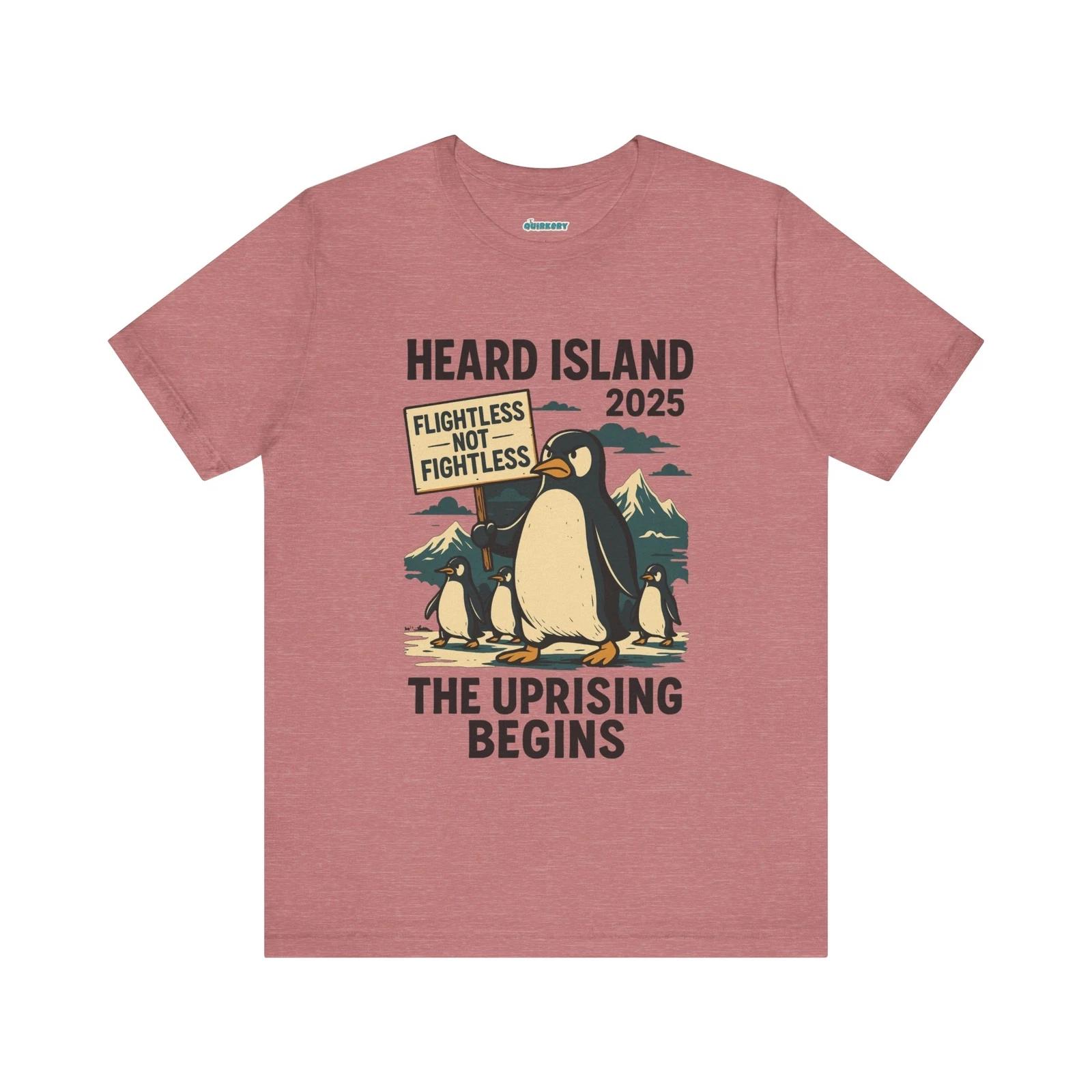 Penguin Protest Shirt – Anti-Tariff Heard Island Satire Gift Shirt S