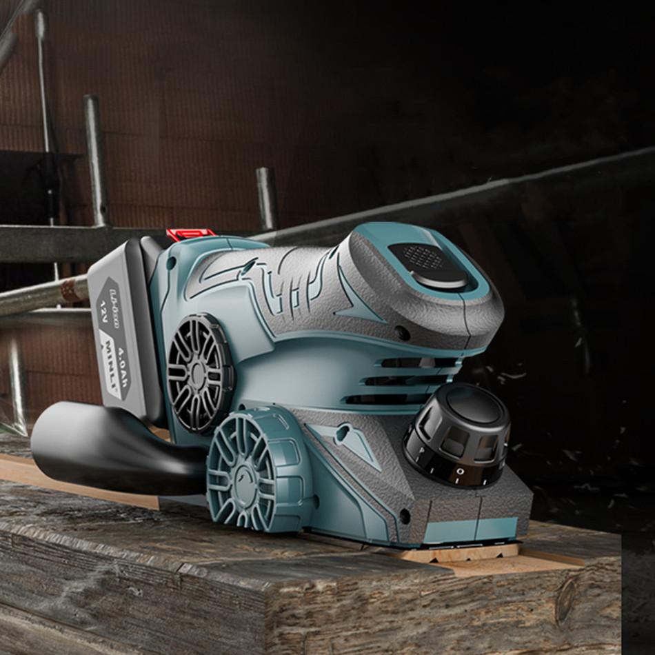 1200W Cordless Portable Electric Planer Brushless Handheld Electric Router Trimmer High Power Woodworking Power Tool