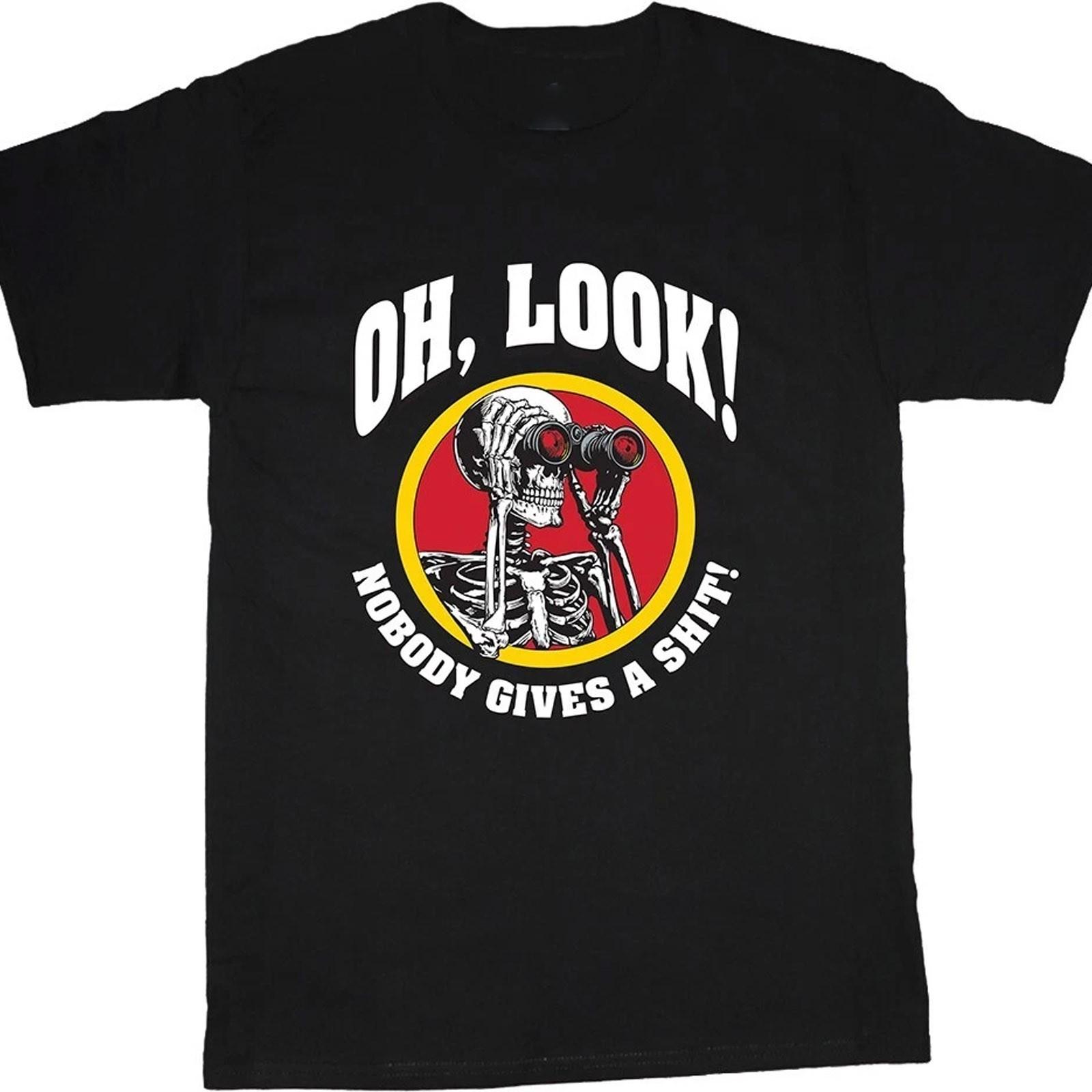 Funny Rude Offensive T-shirt For Men Graphic Tees Skeleton Funniest T-Shirt S