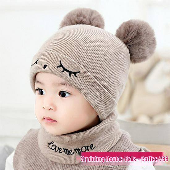 Knitted Pompon Hat for Children, Baby Warm Ear Protection Hat, Customizable Styles