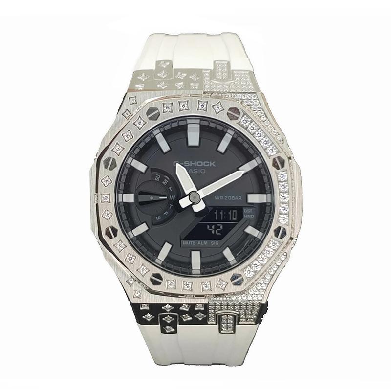 Casio Men Liquid Crystal/Analog Dual Display Series Black Watch GA-2100-1A