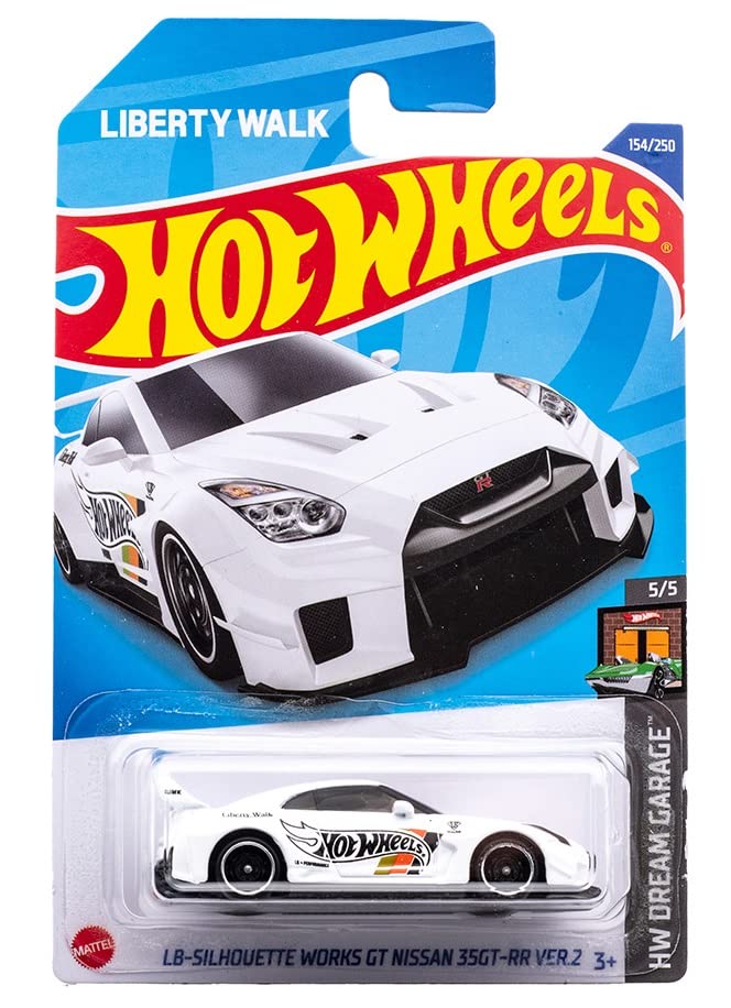 Hot Wheels Basic Car Works GT Nissan 3 and HHF64 White LB-Silhouette 35GT-RR Ver.2 [Ages Up] 1/64