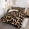 Animal Leopard Print Cow Print Quilt Digital Printing Feather Silk Cotton Quilt Fat Quilt Cover Three-piece Set