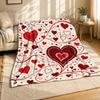Valentine Heart Coral Fleece Blanket Love Day Decor