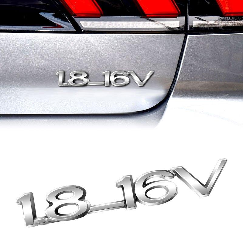 1pc 3D Metal 1.8-16V Emblem | Car Rear Trunk Tailgate Badge Sticker Universally Applicable for ZAFIRA  ASTRA Optima Corsa Vectra Insignia