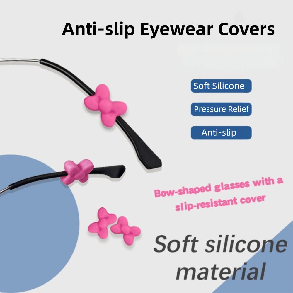 2Pcs Anti-slip Eyeglass Frame Decor Soft Silicone Eyeglass Ear Hooks Glasses Ear Grips  Daily Wear