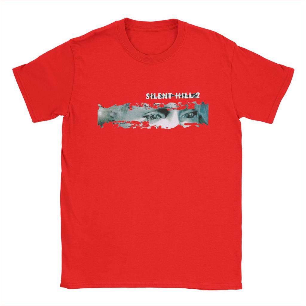 Funny Silent Hill 2 TShirt for Unisex Round Collar Cotton T Shirt Short Sleeve Tee Shirt Original Tops