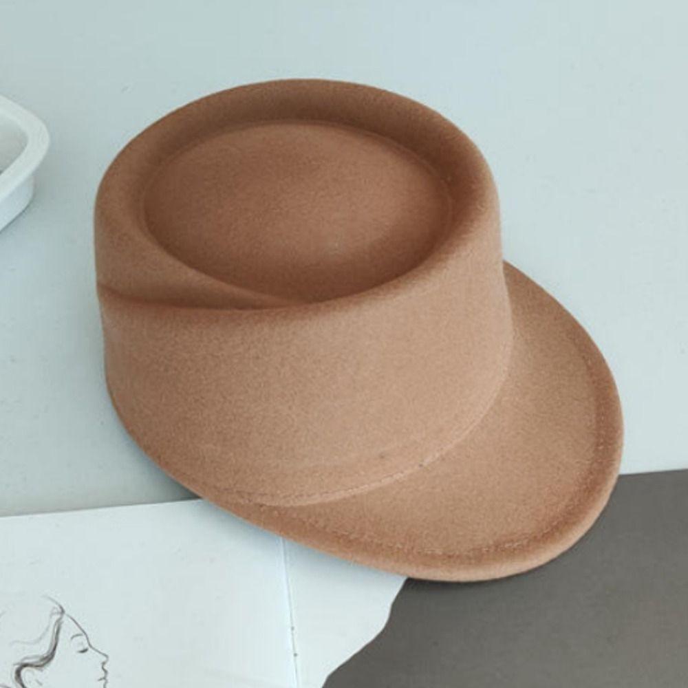 Elegant Wool Equestrian Hat Retro Wool Topper Hat Fashion Woolen Felt Hat Masquerade Party