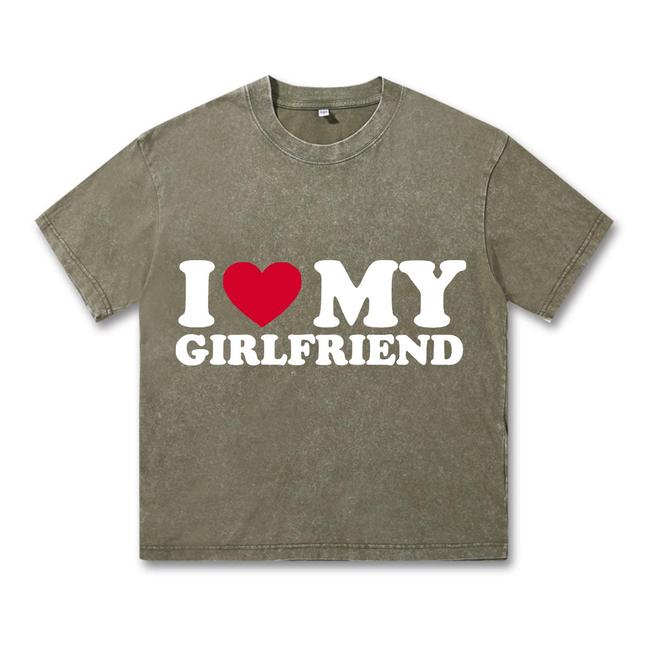

Ретро-стираная винтажная футболка с принтом «Я люблю свою девушку», футболка с парным принтом, спортивная футболка, повседневный топ в стиле Харадзюку 3XL