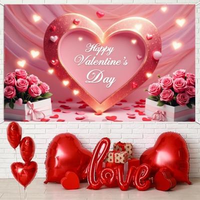 Party Supplies Large-size Decorations Banner Lightweight Valentine’s Decor For Valentine’s Day Gift Celebration
