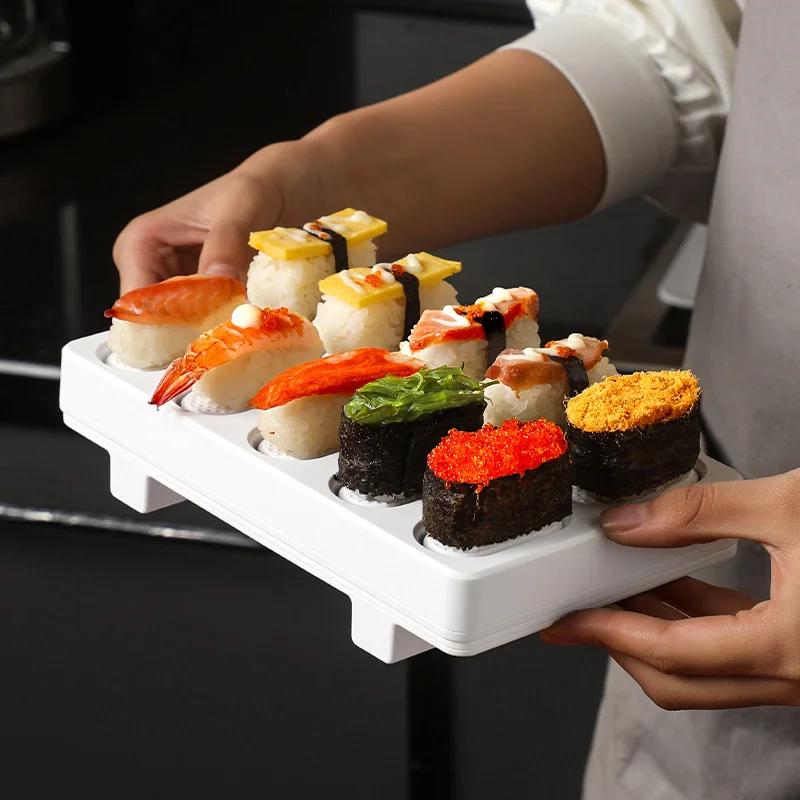 Press Sushi Form Risballer Lager Japansk Stil 10 Ruter Form Risball Lager Kjøkken DIY Matverktøy