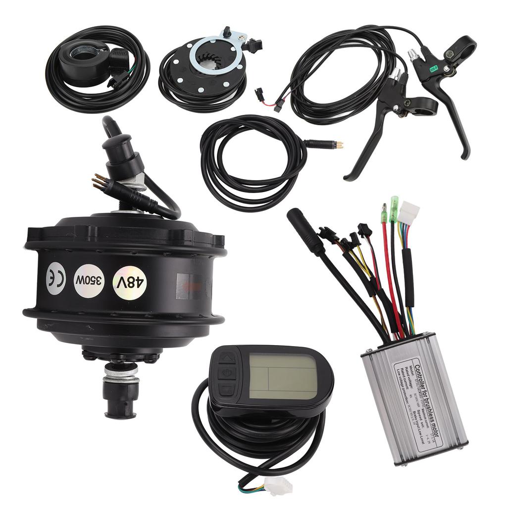 Electric Bike Conversion Kit 48V 350W Front Drive Wheel Hub Motor LCD5 Display Meter Set for Mountain Bicycle