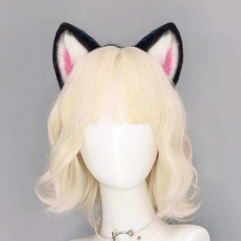 Realistic Animal Ears and Tail Soft Plush Halloween Costume Accessories for Kids Role Play and Theme Parties