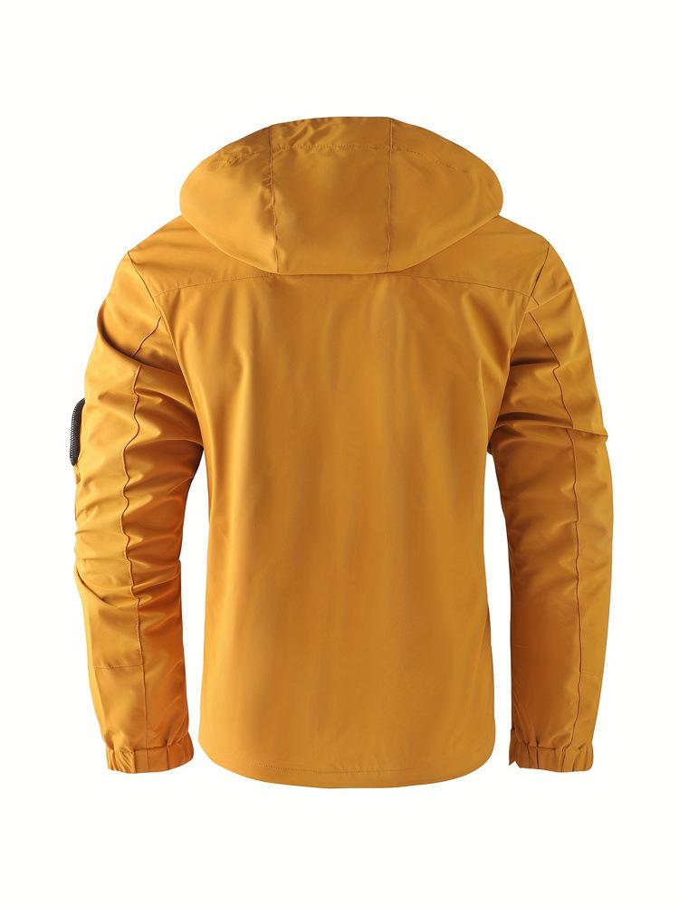 European Cross-Border Men's Windproof Hooded Jacket: Spring & Autumn Lightweight Multi-Pocket Workwear Trend