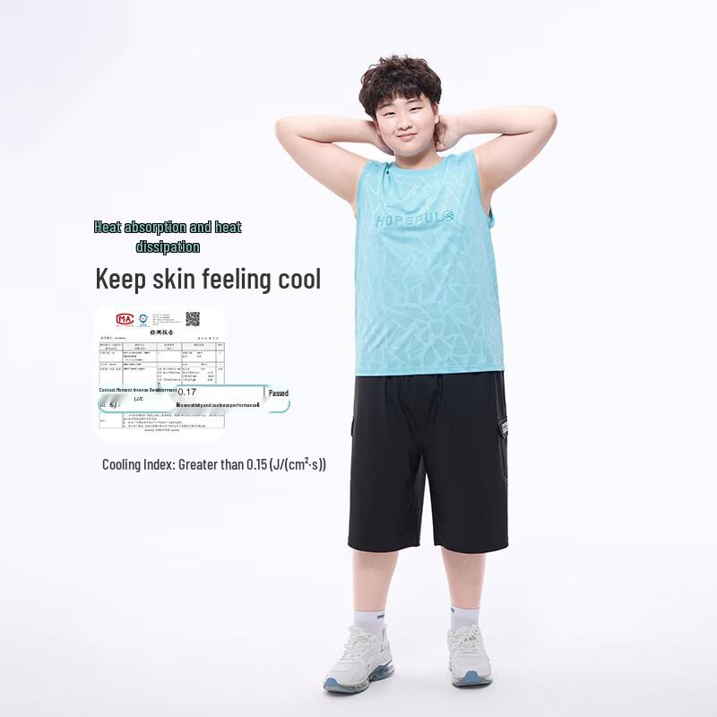 

Boys Plus Size Lightweight Sleeveless Vest T-Shirt 180