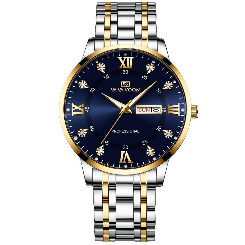 Watch Men's High-end Watch Waterproof Versatile Calendar Temperament Large Dial Trend High Definition Men