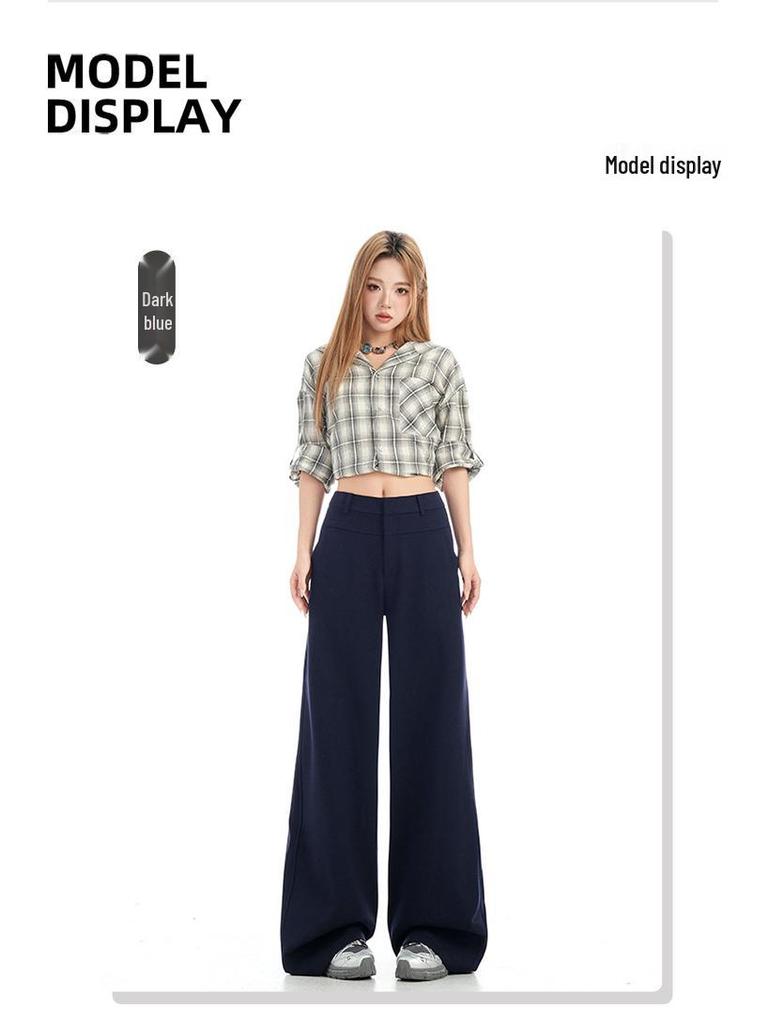 Women's High Street Casual Loose Straight-Leg Wide-Leg Jeans - Autumn Collection