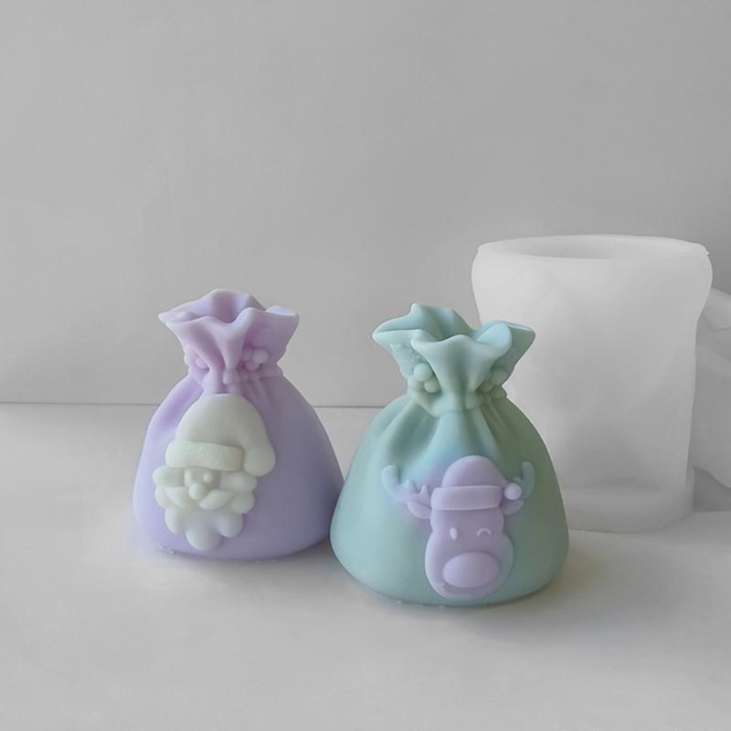 Gift Bag Candle Silicone Mold for Handmade Desktop Decoration Gypsum Epoxy Resin Aroma Candle Mould for Home Decoration