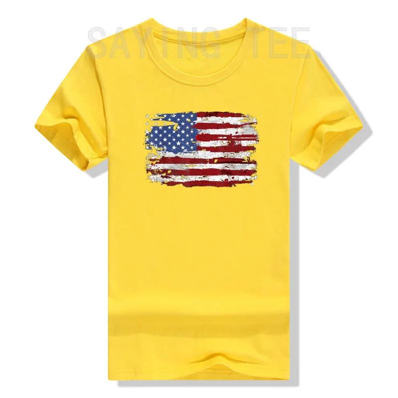 American Flag USA United States of America US 4th of July T-Shirt Funny Patriotic Graphic Tee Top Short Sleeve UnisexClothes
