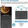 Compatible Samsung Tablet A11+ Bluetooth Keyboard Case with Touchpad, Pen Slot, and Detachable Leather Cover for A9plus X210.