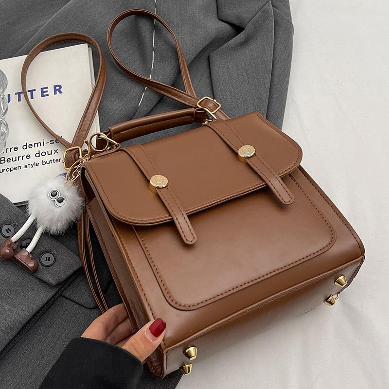 Vintage Rucksack Damen Schulter Umhängetasche Nische Textur Handtasche Student Multifunktionaler Rucksack