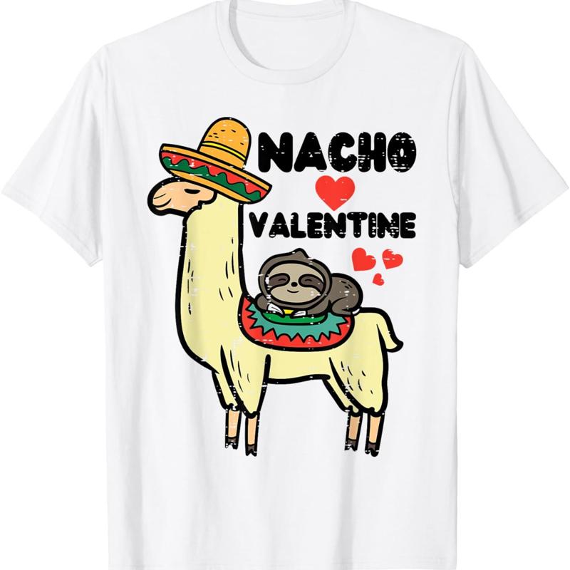 

Valentines Day Llama Nacho Valentine Mexican Kids T Shirt 5XL різнокольоровий