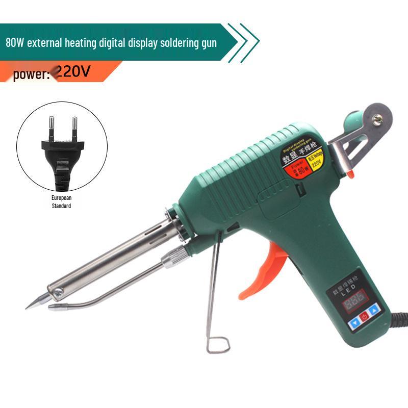 High-Power 80W Digital Display Soldering Gun with Automatic Tin Feeding