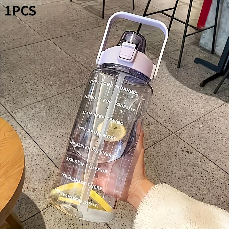 2L Large Capacity Sports Water Bottle with Straw, Portable Leak-Proof Design, Ideal for Gym & Activities, Durable PC Material