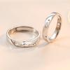 Matching Rings Mountain Sea Promise Band Rings Open Ring Adjustable Lovers Ring Set for Him Her Girlfriend Boyfriend